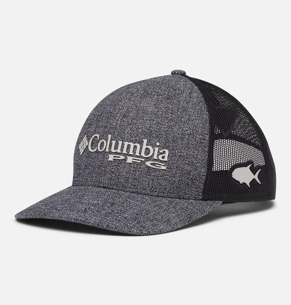 Columbia PFG Mesh Snap Back Hats Grey Black For Men's NZ51438 New Zealand